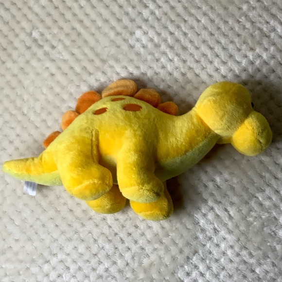 Prextex Yellow Orange Plush Dinosaur GDL7005 Stuffed Animal Toy - Picture 7 of 14
